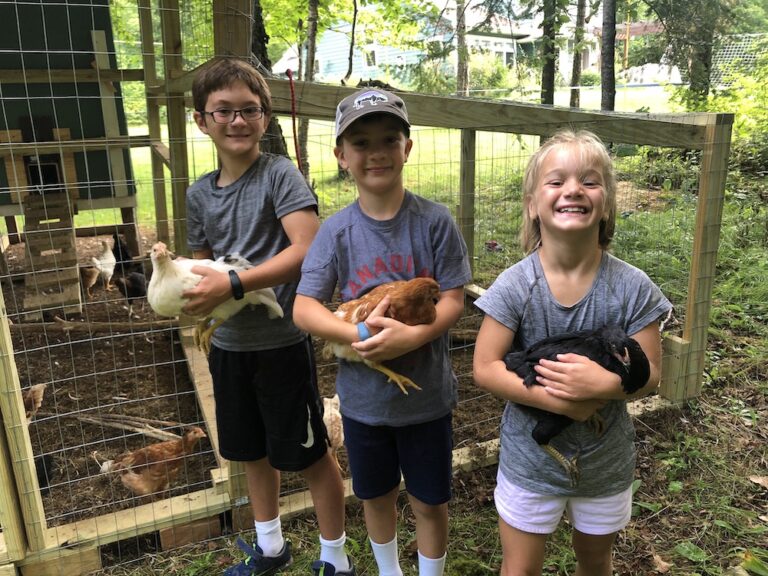 Hallie and Jon Olson’s three kids