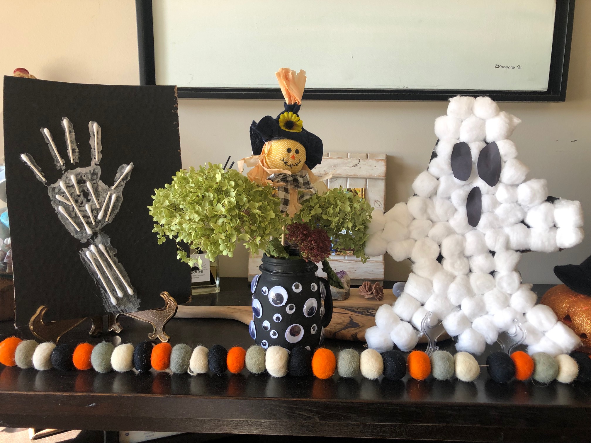 display of 4 Halloween Crafts