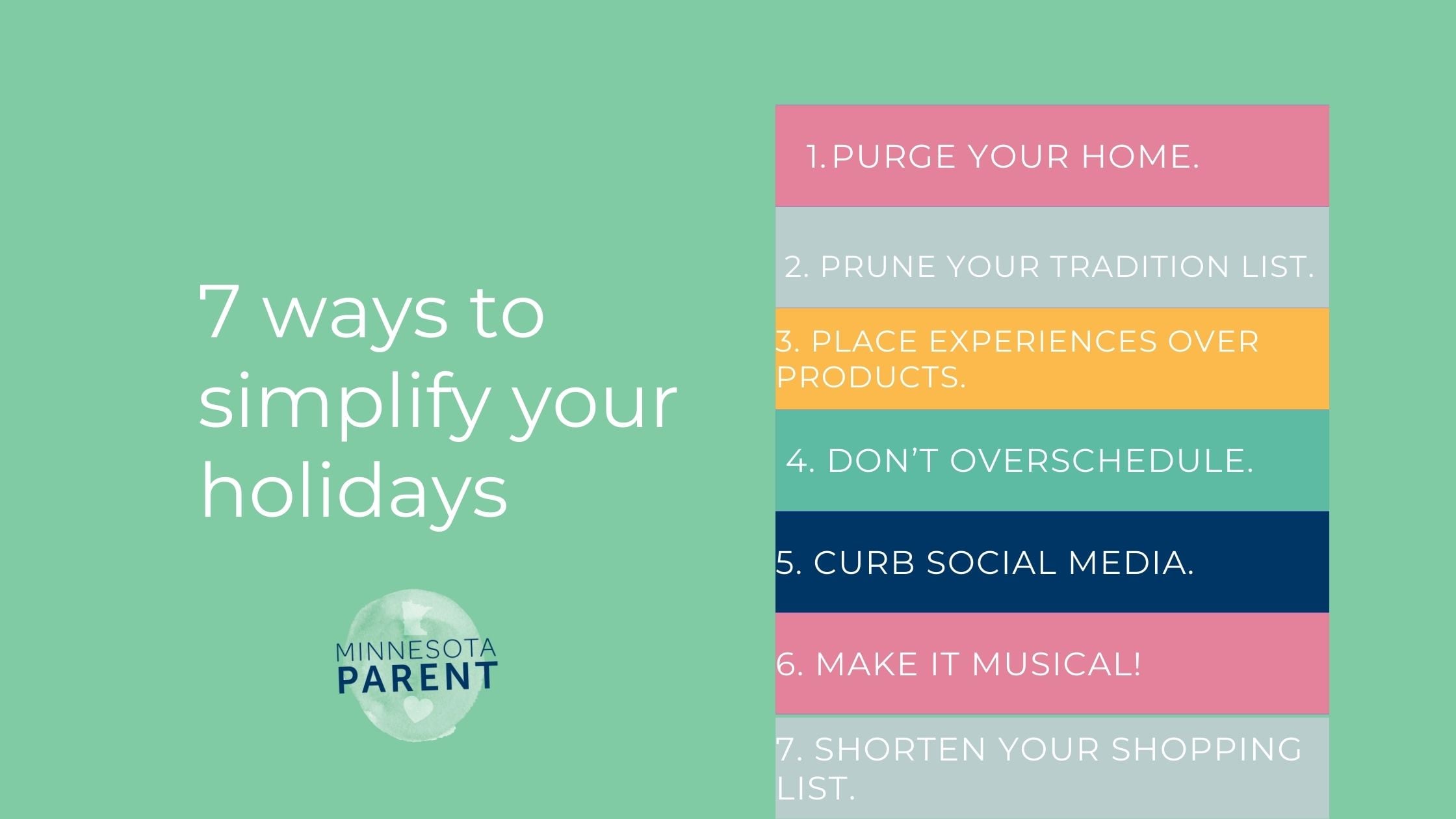 7 ways to simplify your holidays
