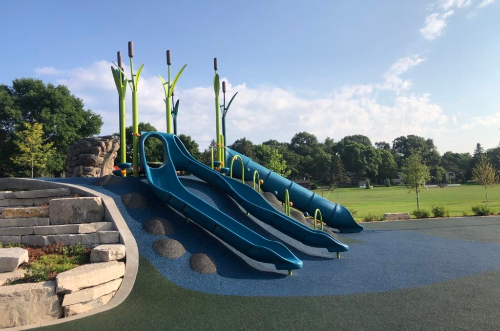 slide hill at shoreview playground