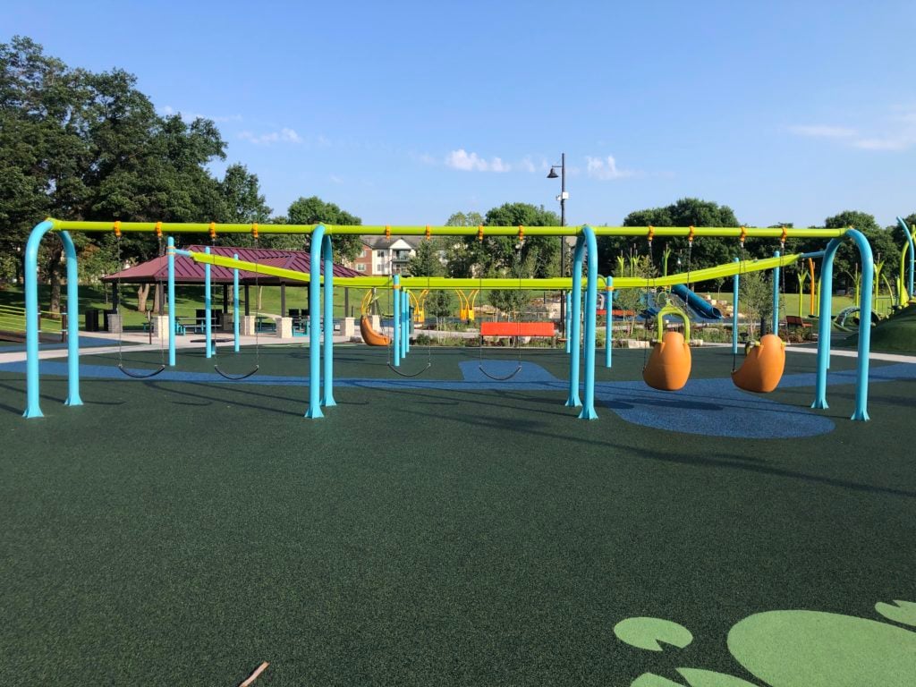 swing set area and more at shoreview playground