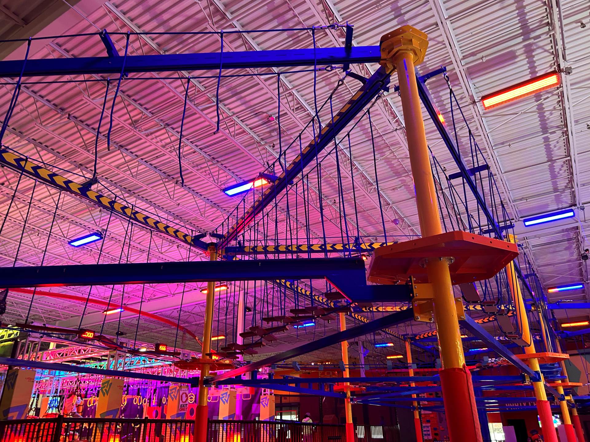 the climbing zone at Plymouth urban air is fun during your twin cities spring break