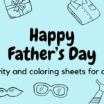 Activity and Coloring Sheets for dads