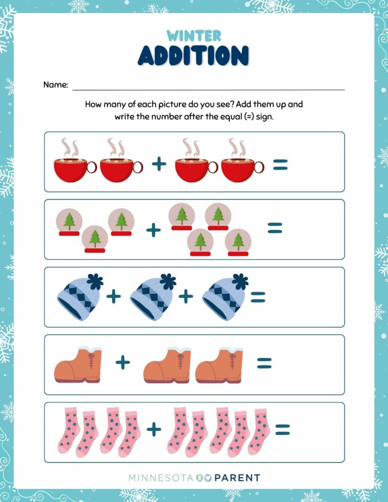 Free Winter Printables and Activity Pages for Kids