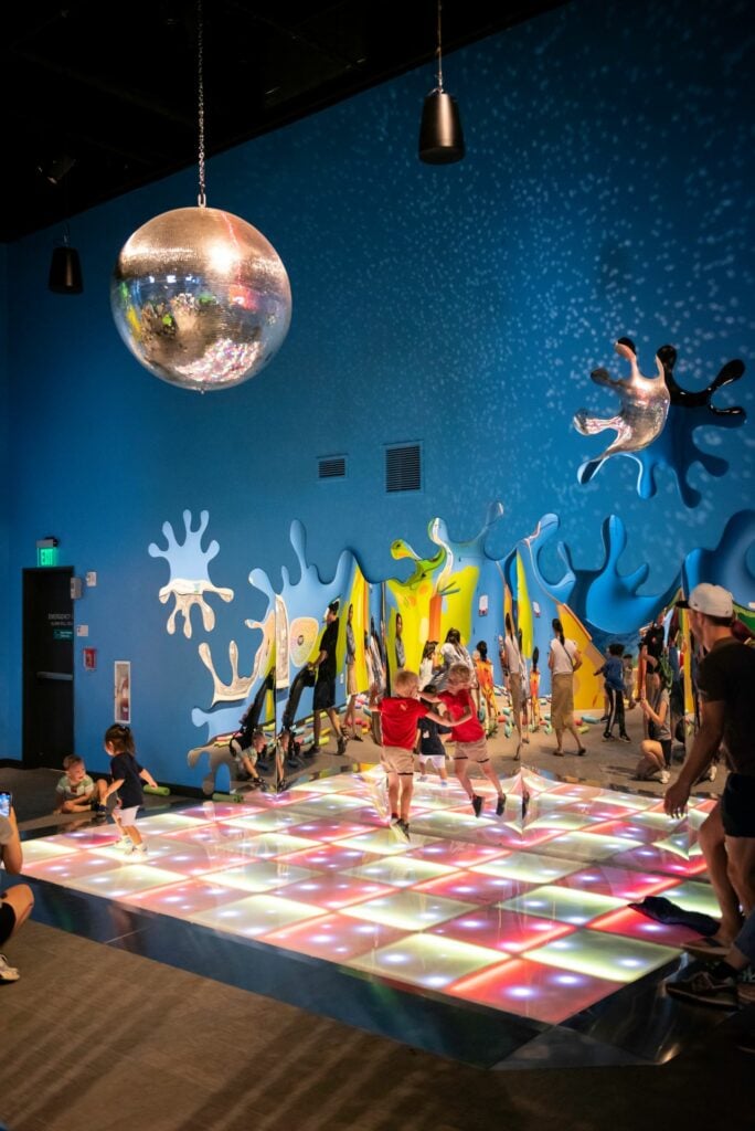 dance stage at monsters at play Minnesota children's museum this summer