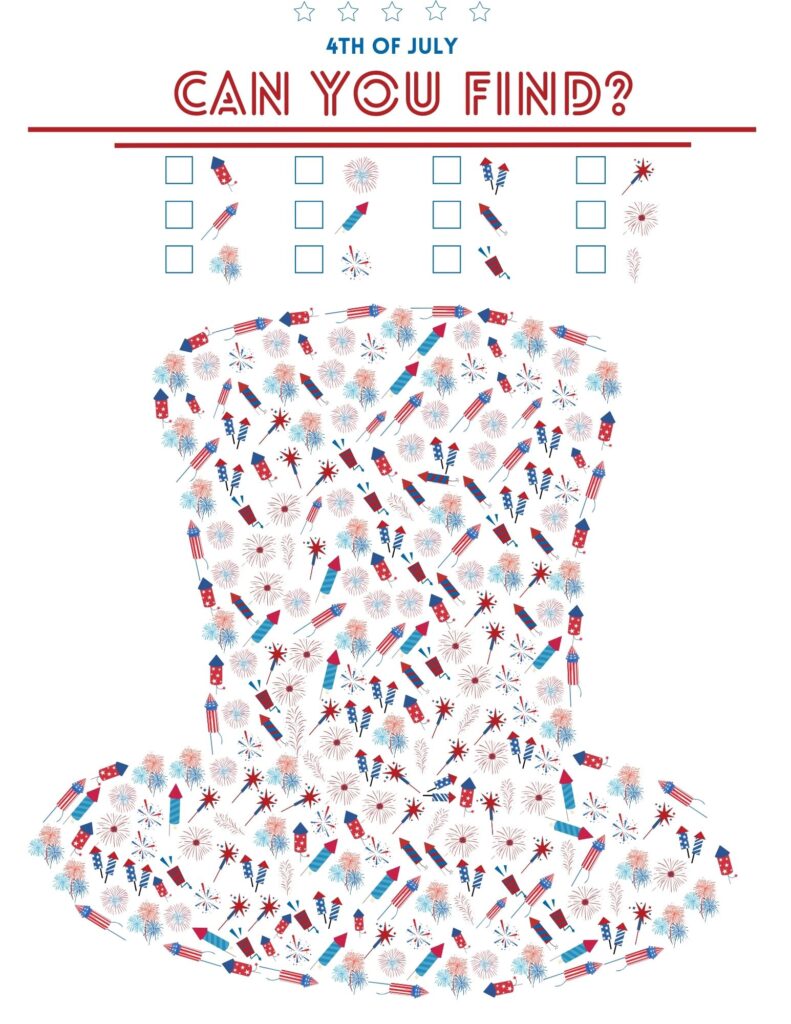 4th of July Activity and Coloring Pages for Kids
