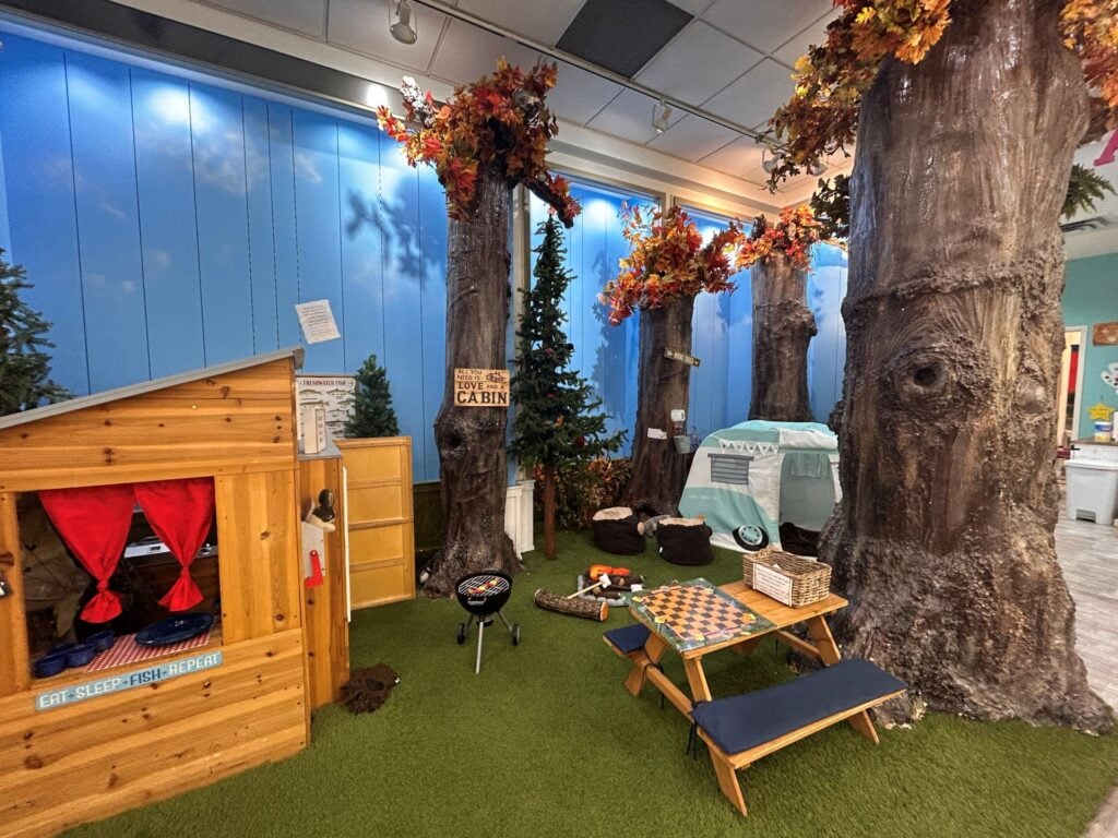 up north play area with tree at be with me playseum