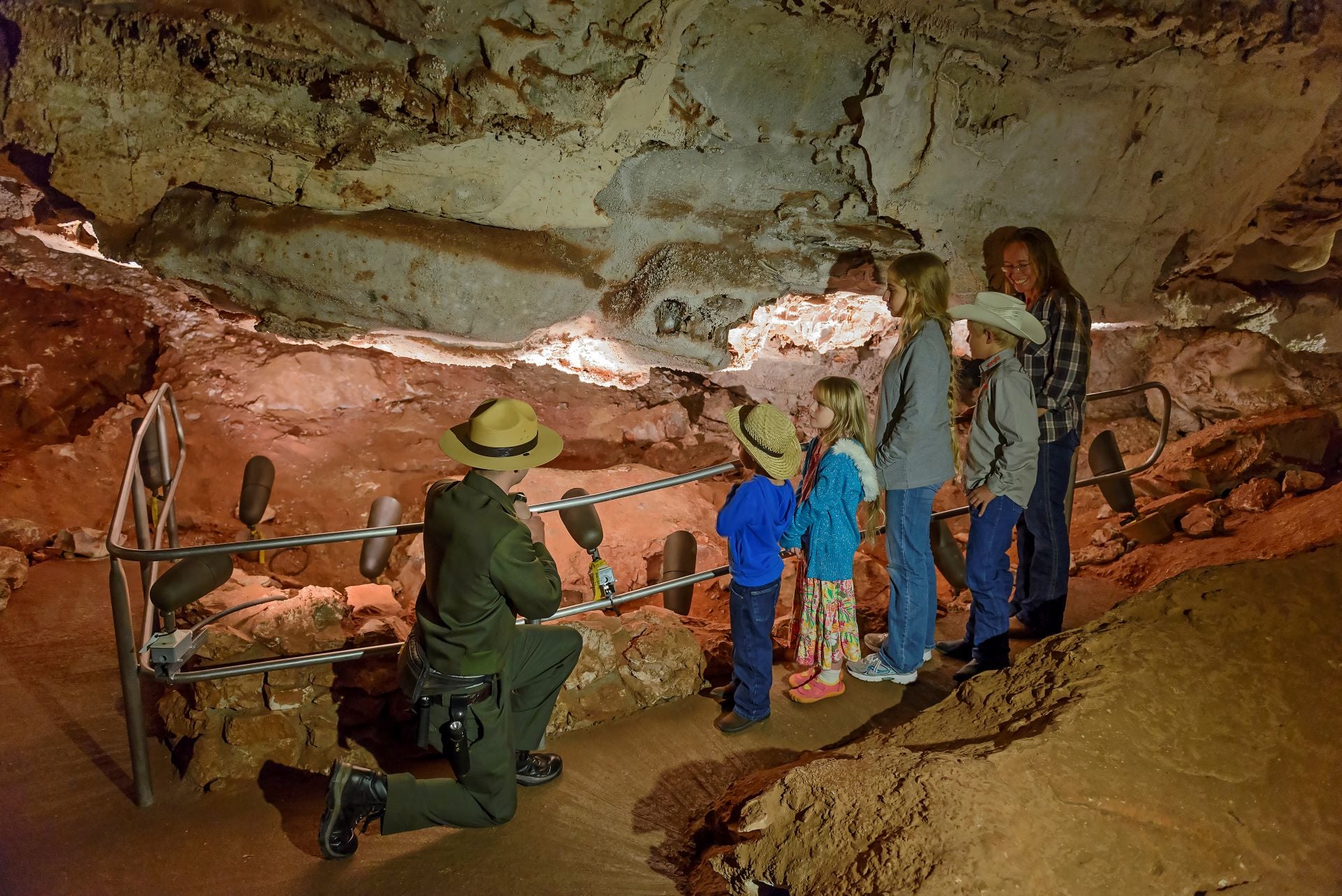family touring wind cave park part of our South Dakota Travel Guide