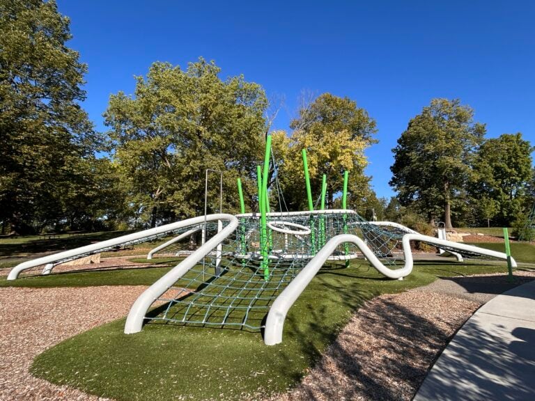 climbing nets at baker park reserve in maple plain mn