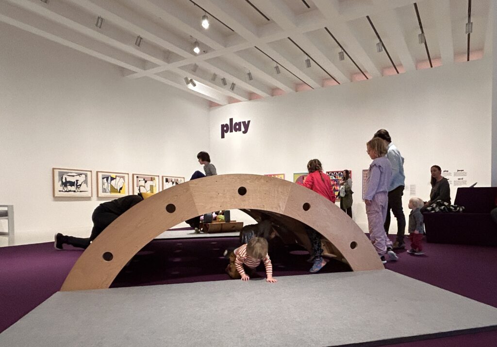 show and tell kids exhibit at walker art center half moon play structure