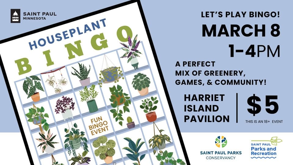 Houseplant Bingo at Harriet Island Pavilion