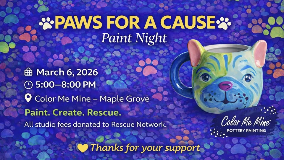 Rescue Network – Paint Night Fundraiser🐾🎨