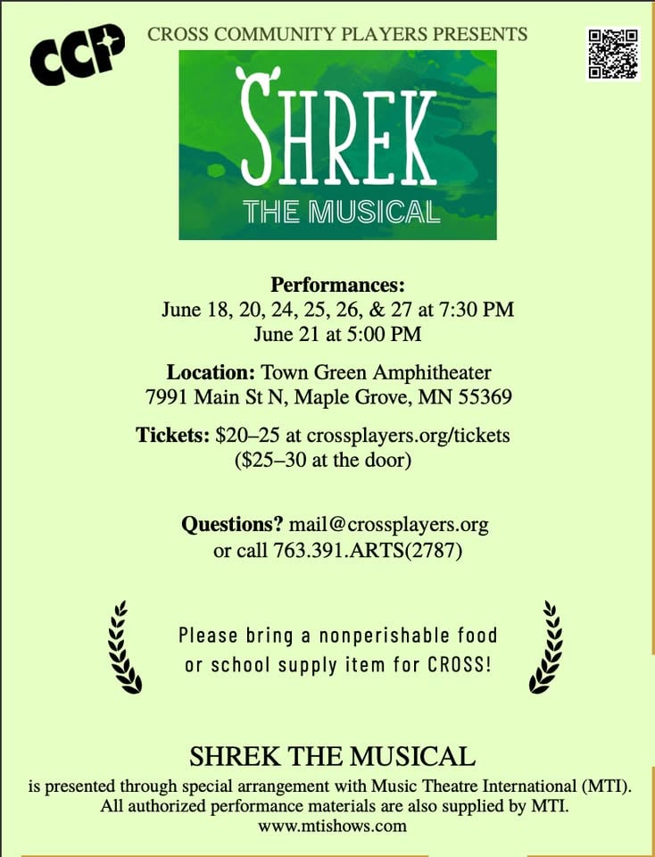 Cross Community Players Presents “Shrek